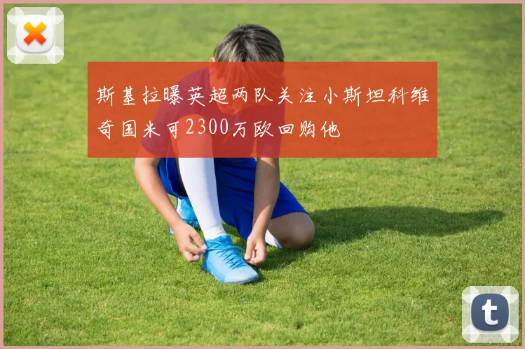 斯基拉曝英超两队关注小斯坦科维奇国米可2300万欧回购他